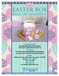 Cop of Easter box flyer showing cookies